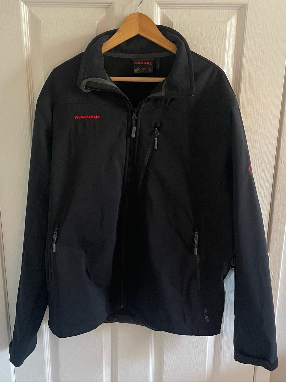 Mammut Jacket Men's XL SOFtech Black Full Zip Fleece Lined Hiking Outdoors